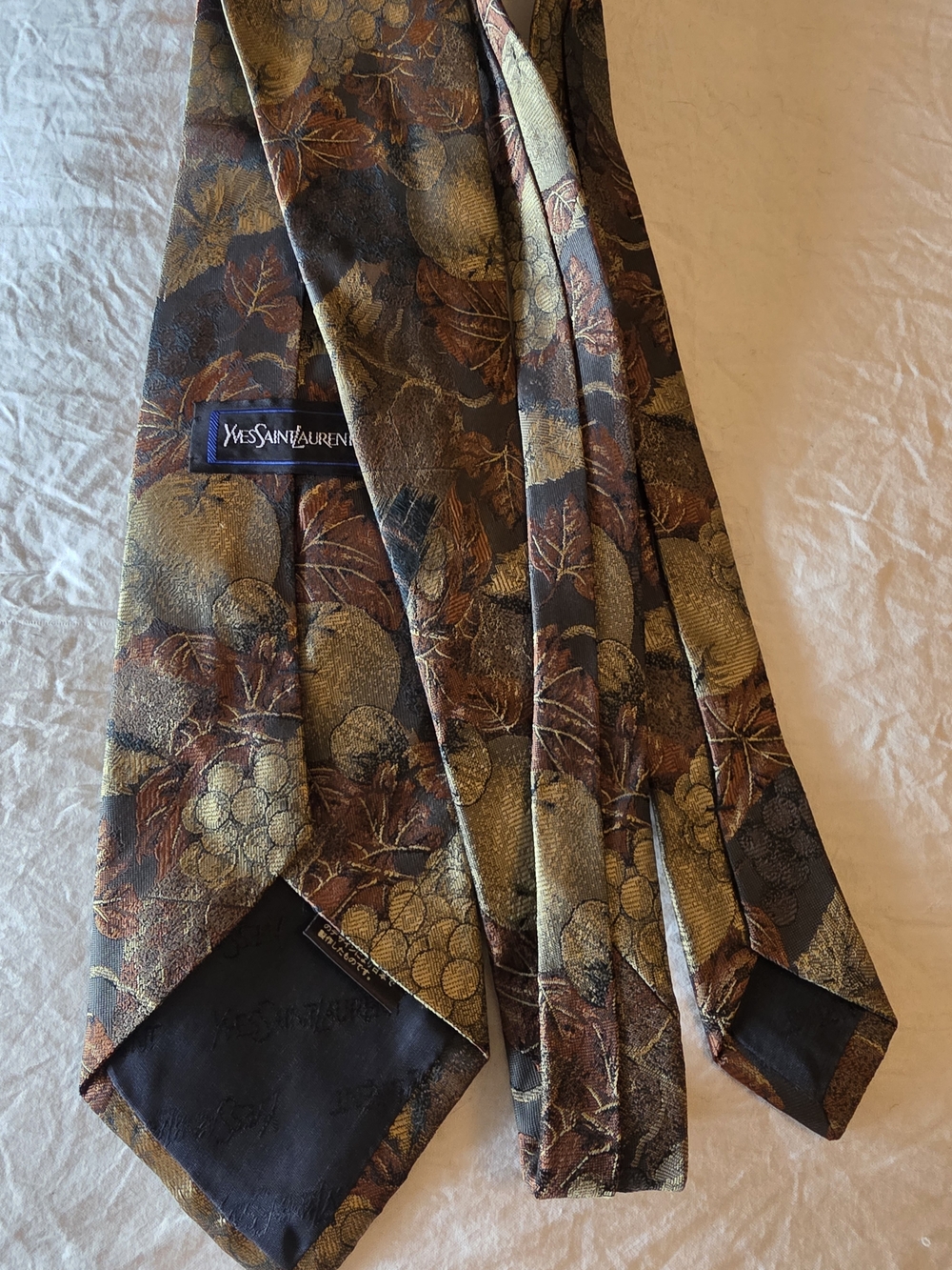 Yves Saint Laurent Multicolor Floral Silk Tie